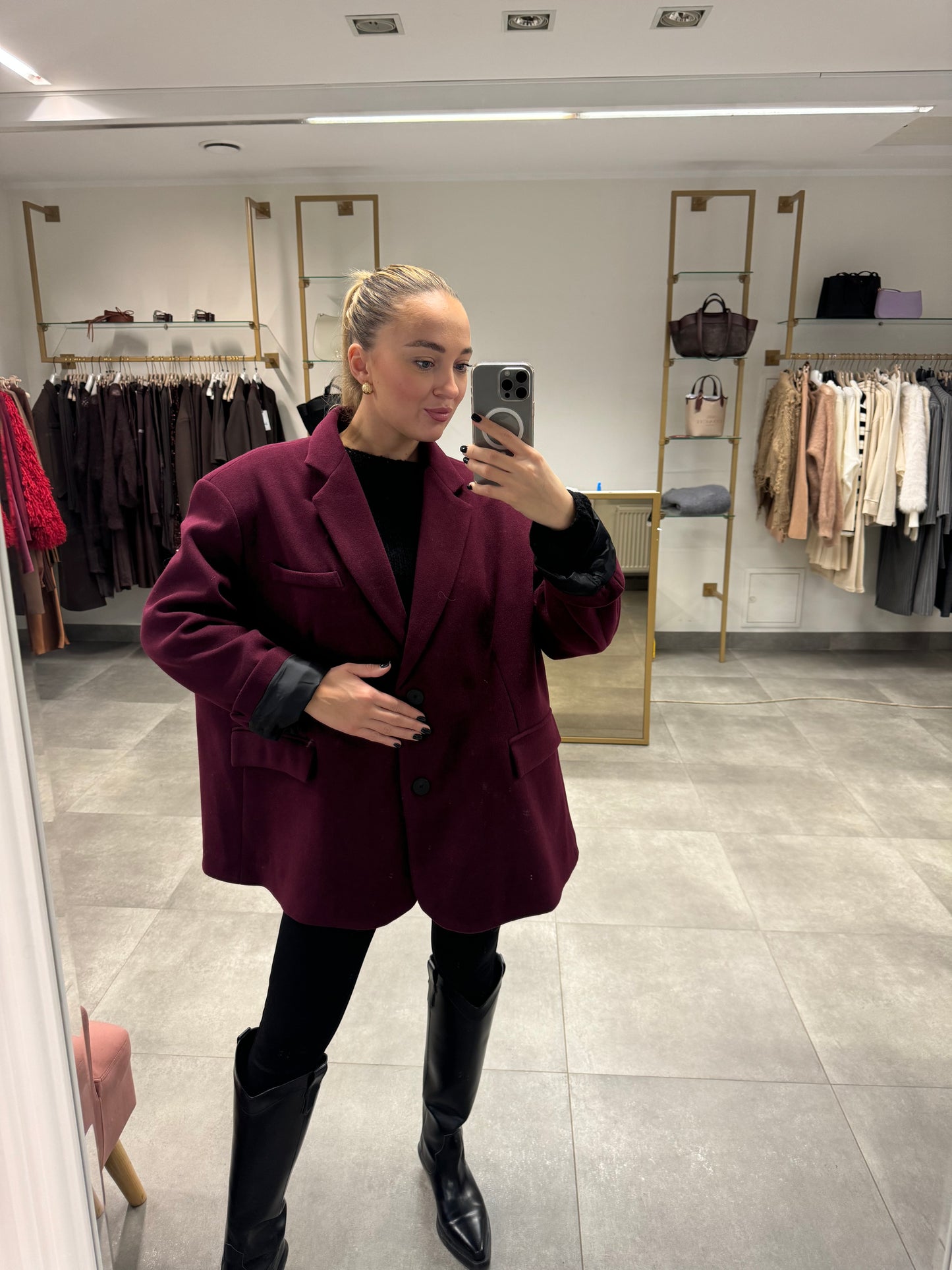 Oversize švarkas su vilna